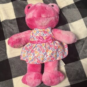 Build-a-Bear pink tie dye frog approximately 17 inches